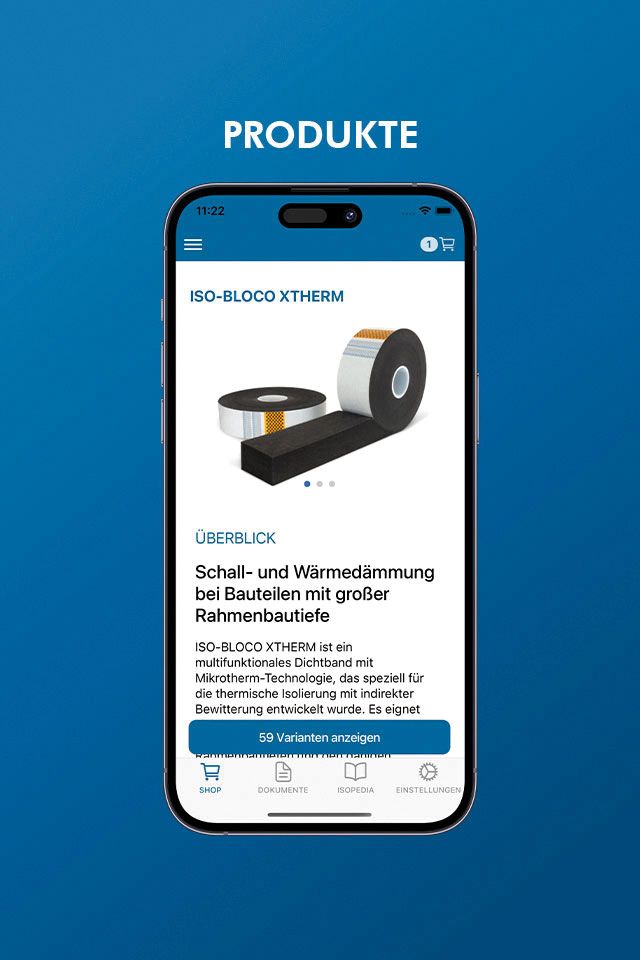 Produktseite in der neuen ISO-APP